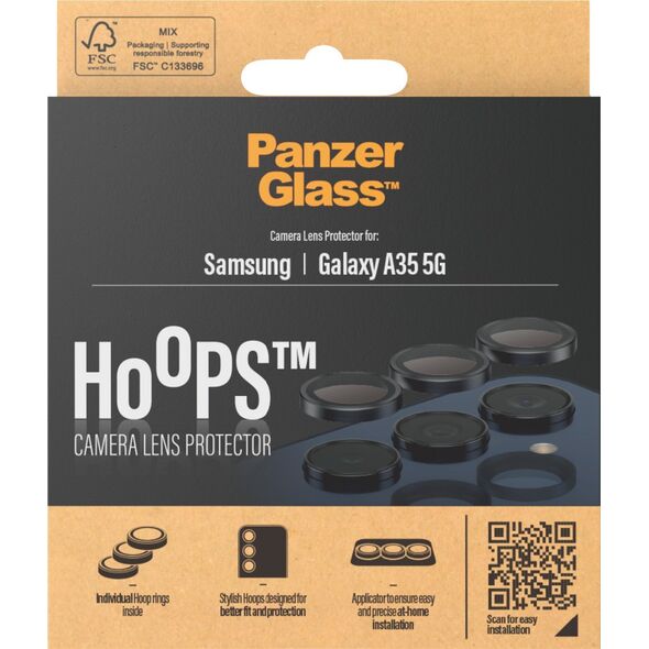 PanzerGlass PanzerGlass Hoops Camera Sam A35 5G A356 czarny/black 1226 camera lens protector hoop optic rings