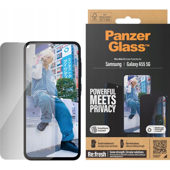 PanzerGlass PanzerGlass Ultra-Wide Fit Sam A55 5G A556 Privacy Screen Protection Easy Aligner Included P7358