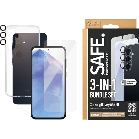 PanzerGlass PanzerGlass SAFE. Galaxy A55 5G 3-in-1 Pack