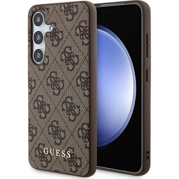Guess Etui Guess GUHCS24SG4GFBR Samsung Galaxy S24 hardcase 4G Metal Gold Logo brązowy/brown