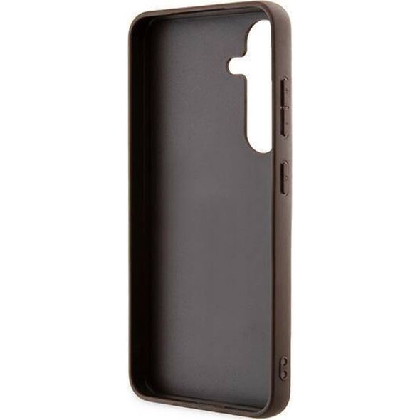 Guess Etui Guess GUHCS24SG4GFBR Samsung Galaxy S24 hardcase 4G Metal Gold Logo brązowy/brown