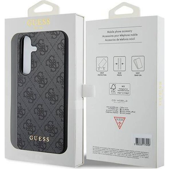 Guess Etui Guess GUHCS24SG4GFGR Samsung Galaxy S24 hardcase 4G Metal Gold Logo czarny/black