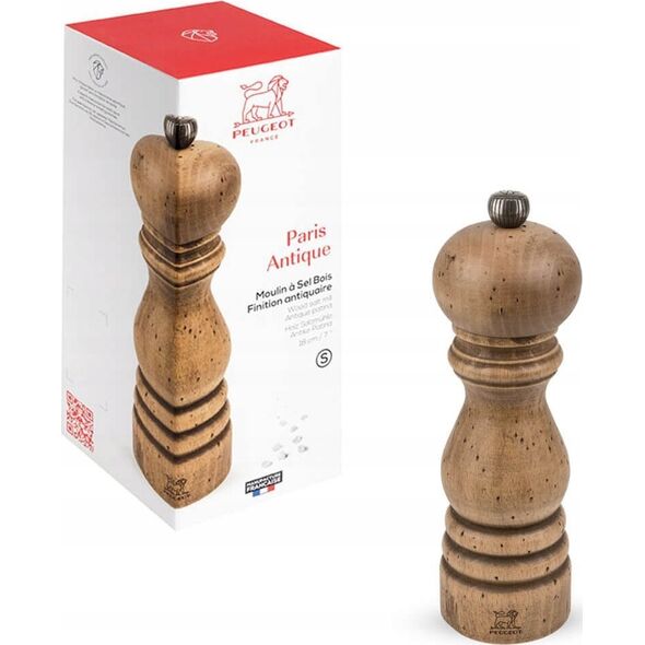 Młynek do przypraw Peugeot Peugeot Paris Salzmühle 18 cm Antique aus Buchenholz