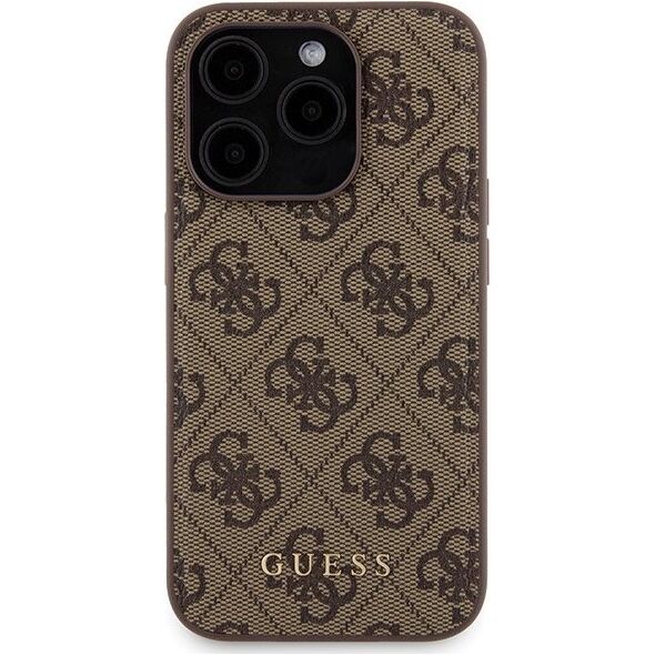 Guess Zestaw Guess GUBPM5P15L4GEMGW Apple iPhone 15 Pro hardcase + Powerbank 5000mAh MagSafe 4G Metal Logo brązowy/brown
