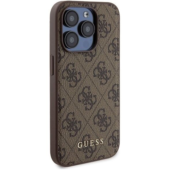 Guess Zestaw Guess GUBPM5P15L4GEMGW Apple iPhone 15 Pro hardcase + Powerbank 5000mAh MagSafe 4G Metal Logo brązowy/brown