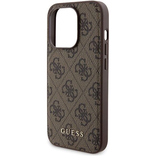 Guess Zestaw Guess GUBPM5P15L4GEMGW Apple iPhone 15 Pro hardcase + Powerbank 5000mAh MagSafe 4G Metal Logo brązowy/brown