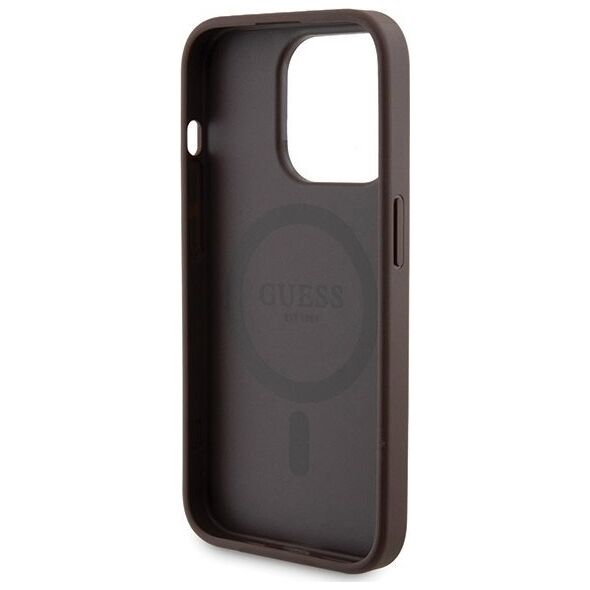 Guess Zestaw Guess GUBPM5P15L4GEMGW Apple iPhone 15 Pro hardcase + Powerbank 5000mAh MagSafe 4G Metal Logo brązowy/brown