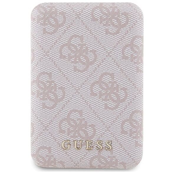 Guess Zestaw Guess GUBPM5P15S4GEMGP Apple iPhone 15 hardcase + Powerbank 5000mAh MagSafe 4G Metal Logo różowy/pink