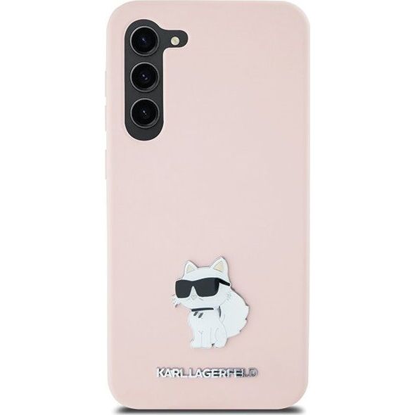 Karl Lagerfeld Etui Karl Lagerfeld KLHCS24MSMHCNPP Samsung Galaxy S24+ Plus Silicone Choupette Metal Pin różowy/pink