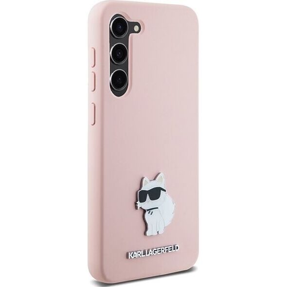 Karl Lagerfeld Etui Karl Lagerfeld KLHCS24MSMHCNPP Samsung Galaxy S24+ Plus Silicone Choupette Metal Pin różowy/pink