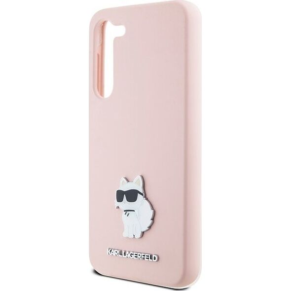 Karl Lagerfeld Etui Karl Lagerfeld KLHCS24MSMHCNPP Samsung Galaxy S24+ Plus Silicone Choupette Metal Pin różowy/pink
