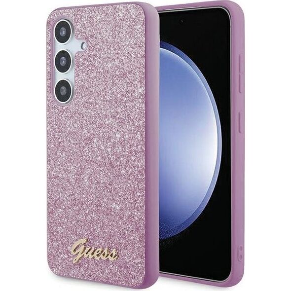 Guess Etui Guess GGUHCS24MHGGSHU Samsung Galaxy S24+ Plus hardcase Glitter Script fioletowy/purple