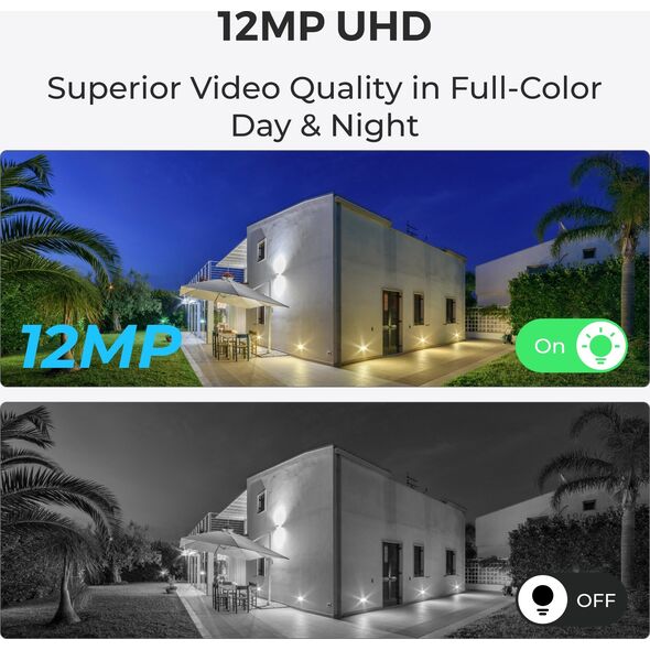 Kamera IP Reolink Reolink | Smart Ultra HD PoE Camera with Person/Vehicle Detection and Two-Way Audio | P340 | Bullet | 12 MP | 4mm/F1.6 | H.265 | Micro SD, Max. 256GB