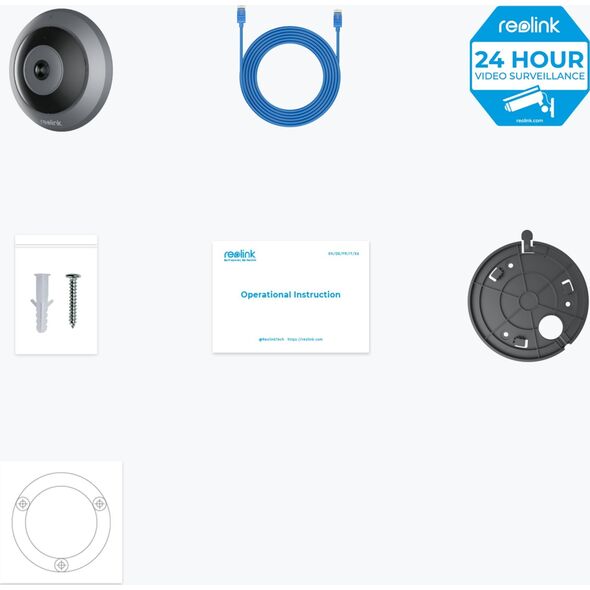 Kamera IP Reolink Reolink | 360° Panoramic Indoor Fisheye Camera with Smart Detection | Fisheye Series P520 | Fisheye | 6 MP | 1.98mm/F2.0 | H.265 | Micro SD, Max. 256GB