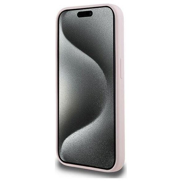 Karl Lagerfeld Karl Lagerfeld KLHMP15LSKCHPPLP iPhone 15 Pro 6.1" różowy/pink hardcase Silicone Karl & Choupette MagSafe