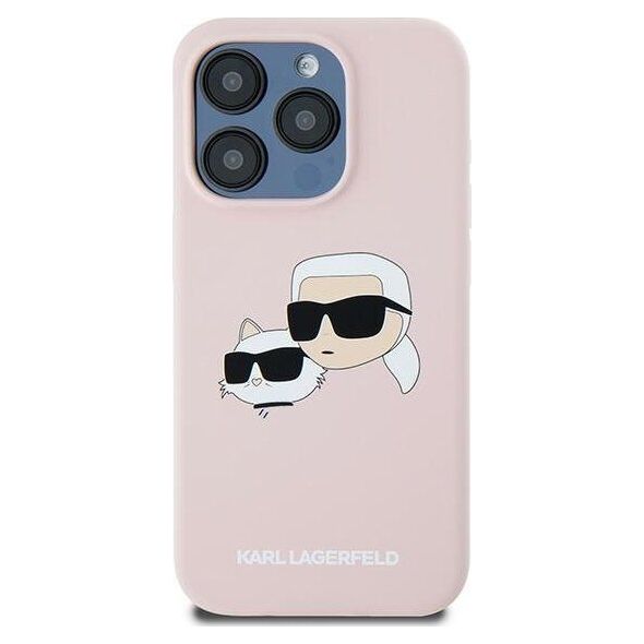 Karl Lagerfeld Karl Lagerfeld KLHMP15XSKCHPPLP iPhone 15 Pro Max 6.7" różowy/pink hardcase Silicone Karl & Choupette MagSafe