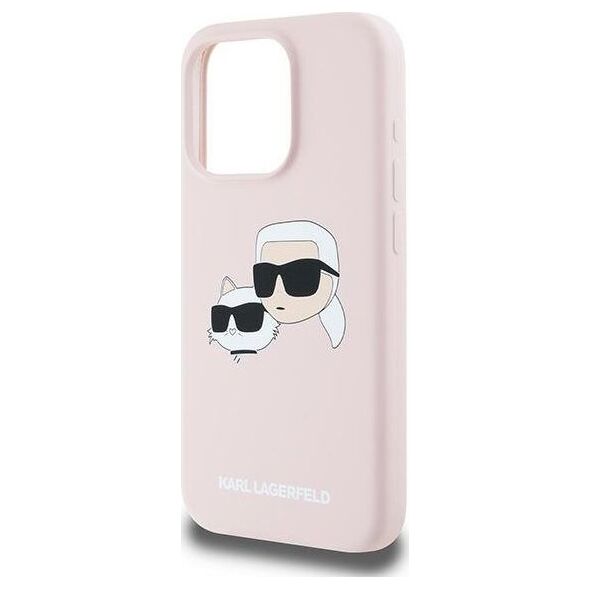 Karl Lagerfeld Karl Lagerfeld KLHMP15XSKCHPPLP iPhone 15 Pro Max 6.7" różowy/pink hardcase Silicone Karl & Choupette MagSafe