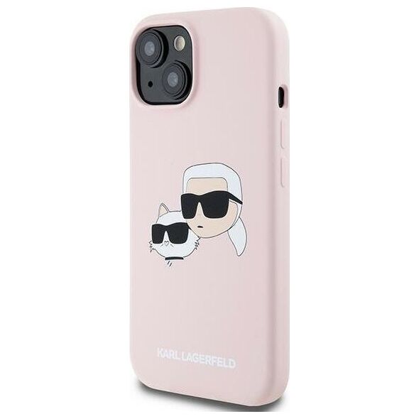 Karl Lagerfeld Karl Lagerfeld KLHMP15SSKCHPPLP iPhone 15 / 14 / 13 6.1" różowy/pink hardcase Silicone Karl & Choupette MagSafe