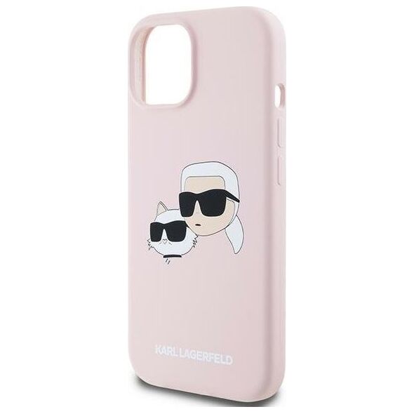 Karl Lagerfeld Karl Lagerfeld KLHMP15SSKCHPPLP iPhone 15 / 14 / 13 6.1" różowy/pink hardcase Silicone Karl & Choupette MagSafe