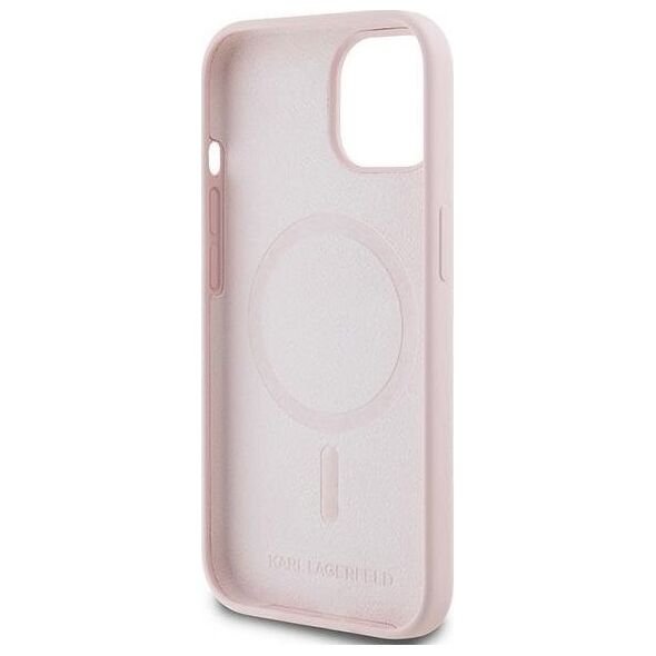 Karl Lagerfeld Karl Lagerfeld KLHMP15SSKCHPPLP iPhone 15 / 14 / 13 6.1" różowy/pink hardcase Silicone Karl & Choupette MagSafe
