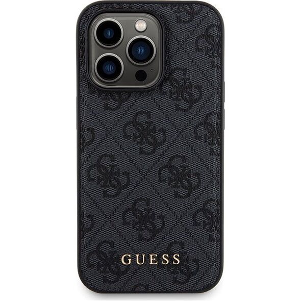 Guess Guess Bundle Pack MagSafe 4G Metal Gold Logo - Zestaw etui + Power Bank 5000mAh MagSafe iPhone 13 Pro (czarny)