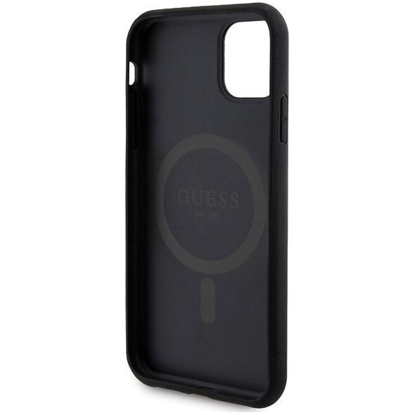 Guess Guess Bundle Pack MagSafe 4G Metal Gold Logo - Zestaw etui + Power Bank 5000mAh MagSafe iPhone 11 (czarny)