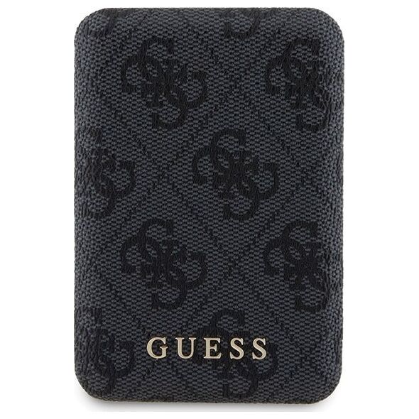 Guess Guess Bundle Pack MagSafe 4G Metal Gold Logo - Zestaw etui + Power Bank 5000mAh MagSafe iPhone 15 (czarny)