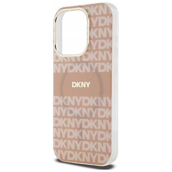 DKNY DKNY DKHMP15LHRHSEP iPhone 15 Pro 6.1" różowy/pink hardcase IML Mono & Stripe MagSafe