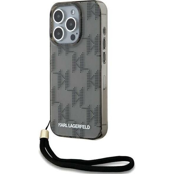 Karl Lagerfeld Karl Lagerfeld KLHCP15XHKDPNSK iPhone 15 Pro Max 6.7" czarny/black hardcase IML Mono KL Pattern & Cord