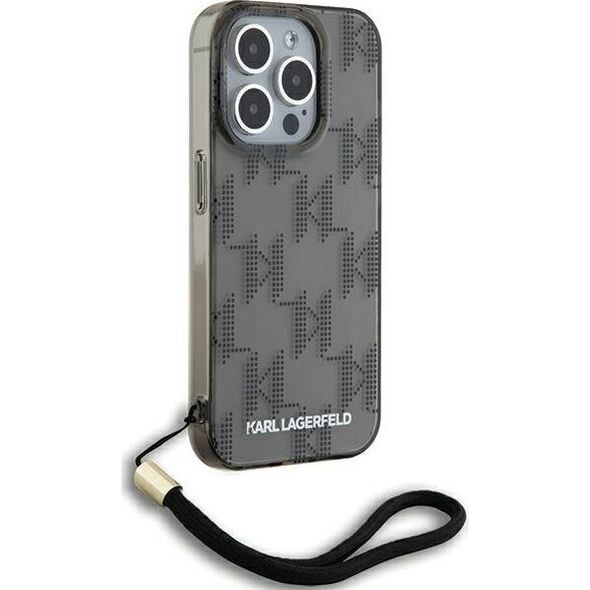 Karl Lagerfeld Karl Lagerfeld KLHCP15XHKDPNSK iPhone 15 Pro Max 6.7" czarny/black hardcase IML Mono KL Pattern & Cord