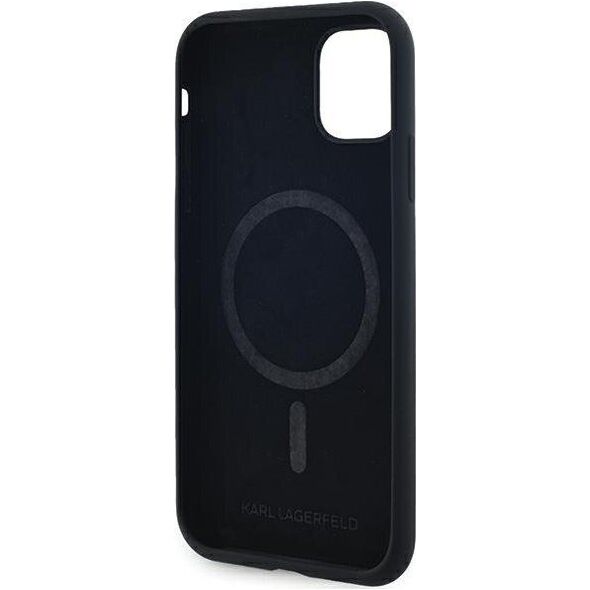 Karl Lagerfeld Karl Lagerfeld KLHMN61SCMKCRHK iPhone 11 / Xr 6.1" czarny/black hardcase Silicone Karl & Choupette MagSafe
