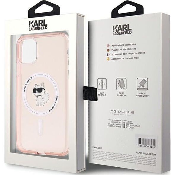 Karl Lagerfeld Karl Lagerfeld KLHMN61HFCCNOP iPhone 11 / Xr 6.1" różowy/pink hardcase IML Choupette MagSafe