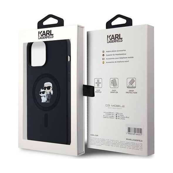 Karl Lagerfeld Karl Lagerfeld KLHMP13LSCMKCRHK iPhone 13 Pro / 13 6.1" czarny/black hardcase Silicone Karl & Choupette MagSafe