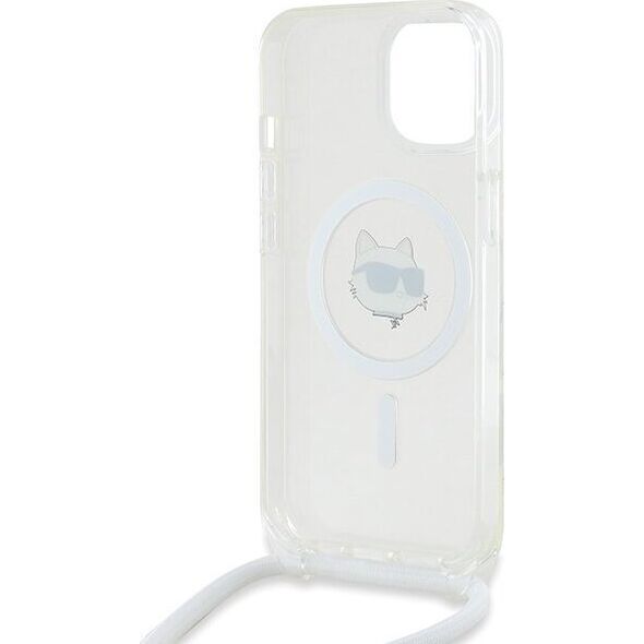 Karl Lagerfeld Karl Lagerfeld KLHMP14SHCCHNT iPhone 14 / 13 / 15 6.1" hardcase transparent IML Choupette Head & Cord Magsafe