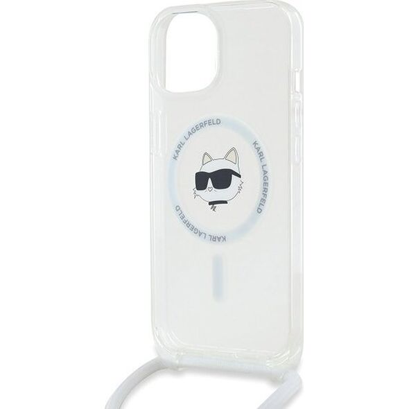 Karl Lagerfeld Karl Lagerfeld KLHMP13MHCCHNT iPhone 13 / 14 / 15 6.1" hardcase transparent IML Choupette Head & Cord Magsafe