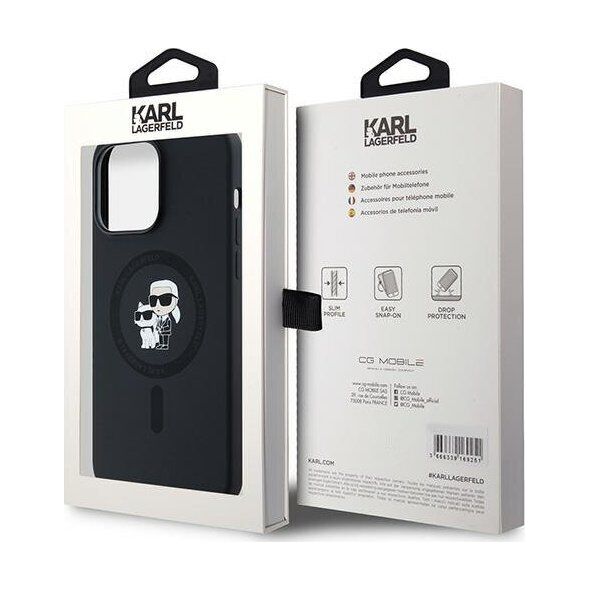 Karl Lagerfeld Karl Lagerfeld KLHMP14LSCMKCRHK iPhone 14 Pro 6.1" czarny/black hardcase Silicone Karl & Choupette MagSafe