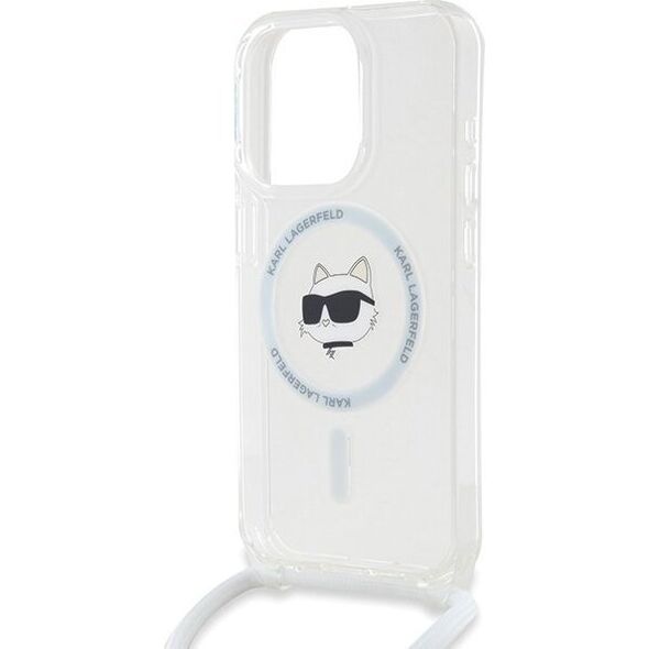 Karl Lagerfeld Karl Lagerfeld KLHMP14LHCCHNT iPhone 14 Pro 6.1" hardcase transparent IML Choupette Head & Cord Magsafe