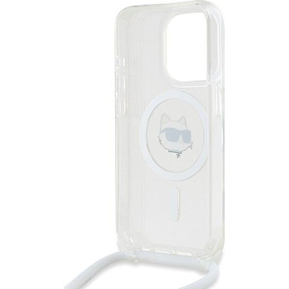 Karl Lagerfeld Karl Lagerfeld KLHMP14LHCCHNT iPhone 14 Pro 6.1" hardcase transparent IML Choupette Head & Cord Magsafe