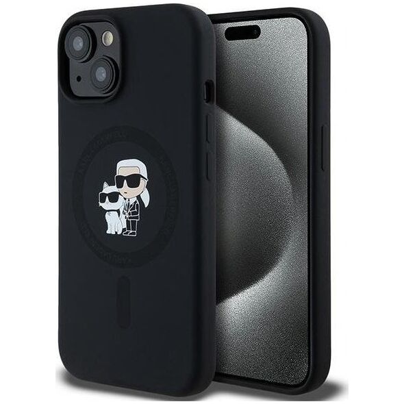 Karl Lagerfeld Karl Lagerfeld KLHMP15MSCMKCRHK iPhone 15 Plus / 14 Plus 6.7" czarny/black hardcase Silicone Karl & Choupette MagSafe