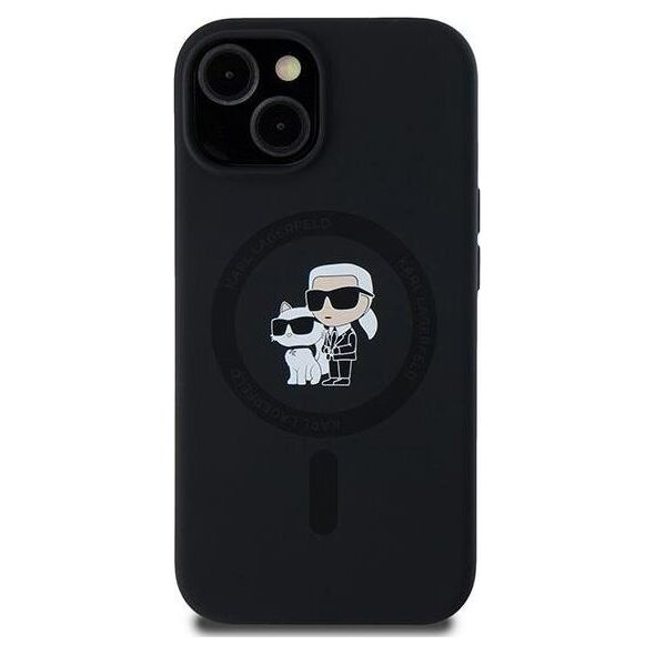 Karl Lagerfeld Karl Lagerfeld KLHMP15MSCMKCRHK iPhone 15 Plus / 14 Plus 6.7" czarny/black hardcase Silicone Karl & Choupette MagSafe
