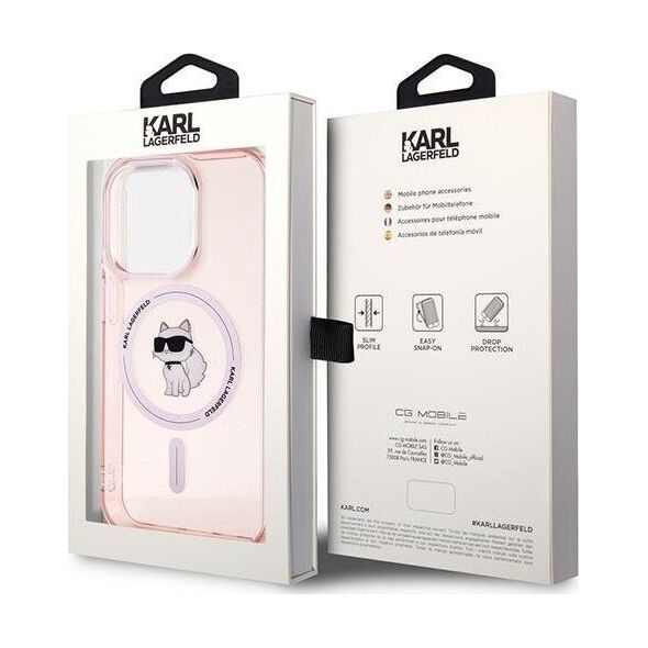 Karl Lagerfeld Karl Lagerfeld KLHMP14XHFCCNOP iPhone 14 Pro Max 6.7" różowy/pink hardcase IML Choupette MagSafe