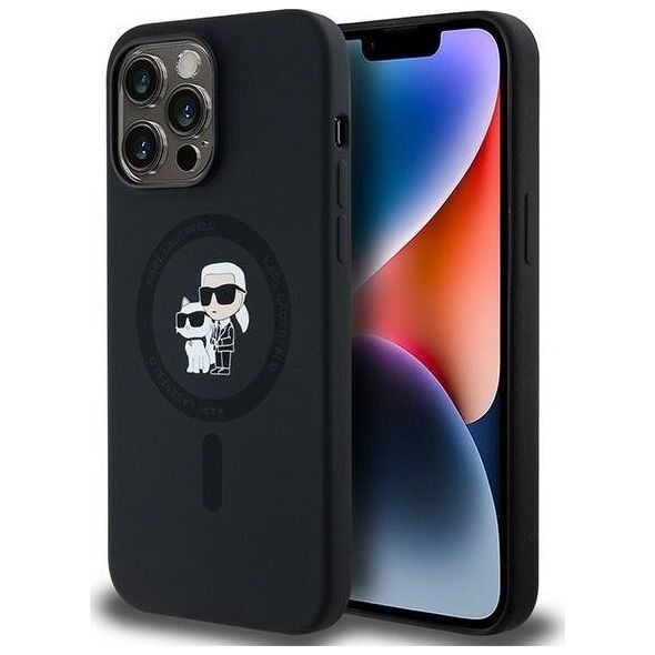 Karl Lagerfeld Karl Lagerfeld KLHMP14XSCMKCRHK iPhone 14 Pro Max 6.7" czarny/black hardcase Silicone Karl & Choupette MagSafe