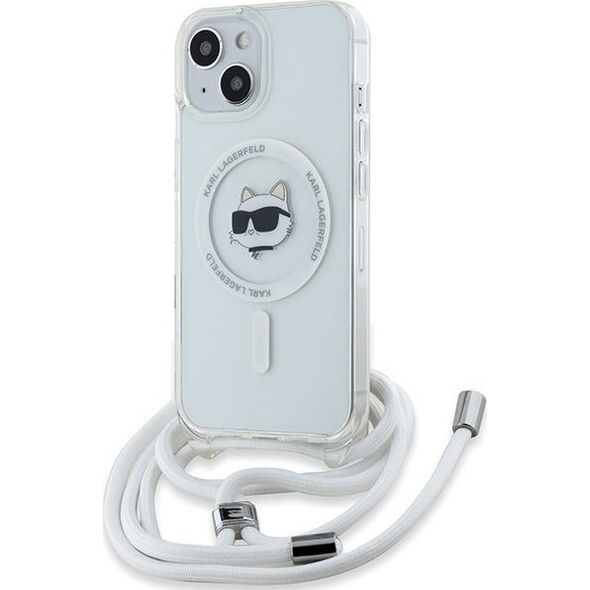 Karl Lagerfeld Karl Lagerfeld KLHMP15SHCCHNT iPhone 15 / 14 / 13 6.1" hardcase transparent IML Choupette Head & Cord Magsafe