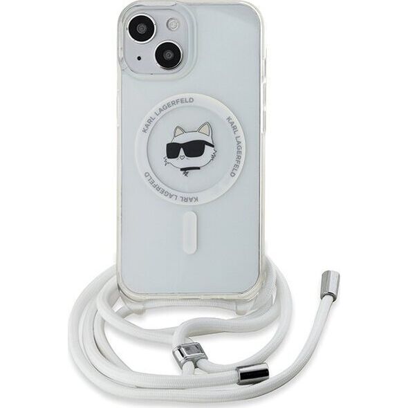 Karl Lagerfeld Karl Lagerfeld KLHMP15SHCCHNT iPhone 15 / 14 / 13 6.1" hardcase transparent IML Choupette Head & Cord Magsafe