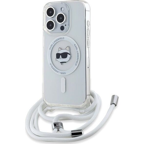 Karl Lagerfeld Karl Lagerfeld KLHMP15LHCCHNT iPhone 15 Pro 6.1" hardcase transparent IML Choupette Head & Cord Magsafe