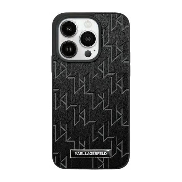 Karl Lagerfeld Karl Lagerfeld KLHMP15SPKHPORPK iPhone 15 / 14 / 13 6.1" hardcase czarny/black Leather Monogram Metal Logo
