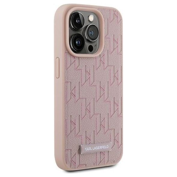 Karl Lagerfeld Karl Lagerfeld KLHMP15XPKHPORPP iPhone 15 Pro Max 6.7" hardcase różowy/pink Leather Monogram Metal Logo