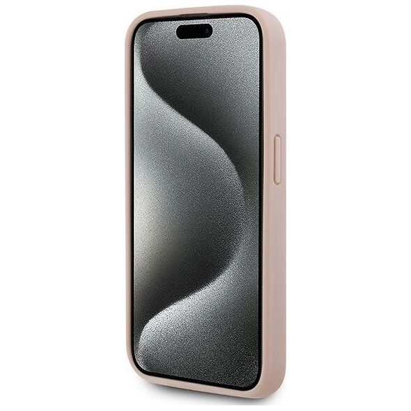 Karl Lagerfeld Karl Lagerfeld KLHMP15XPKHPORPP iPhone 15 Pro Max 6.7" hardcase różowy/pink Leather Monogram Metal Logo