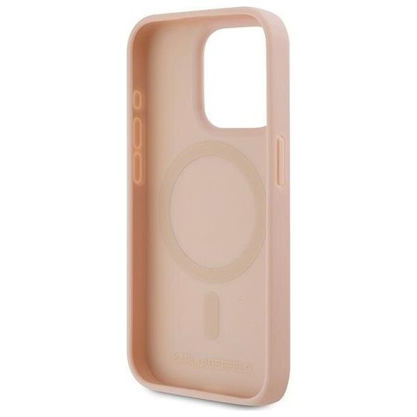 Karl Lagerfeld Karl Lagerfeld KLHMP15XPKHPORPP iPhone 15 Pro Max 6.7" hardcase różowy/pink Leather Monogram Metal Logo