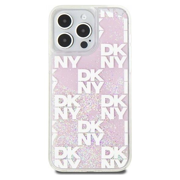 DKNY DKNY Liquid Glitter Multilogo - Etui iPhone 15 Pro Max (różowy)